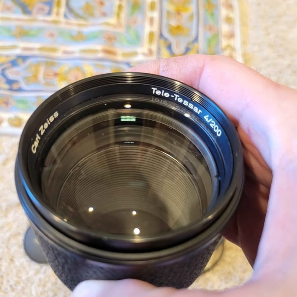 Vintage Zeiss 200mm f4 Tele-Tessar 200/4 Rollei Rolleiflex QBM Mount